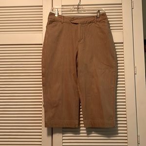 ST.JOHN’S BAY Stretch Pinstriped Crop Pants